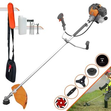 Imagem de Roçadeira Aparador de Grama Tekna RL520-P À Gasolina 2T 52cc 2HP Completa 5 Opções de Corte Com Facas 2 Pontas, 3 Pontas, 6 Pontas, 80 Dentes