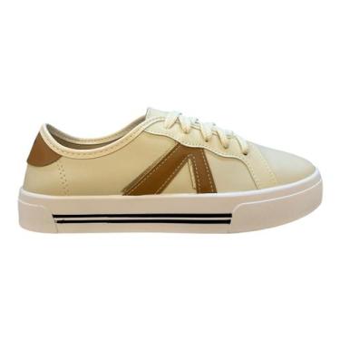 Imagem de Tenis Feminino Moleca Conforto Casual Retrô Detalhe Metalizado Básico 