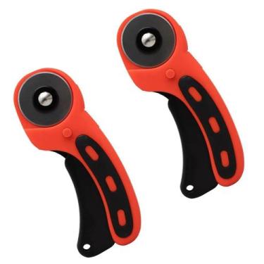 Imagem de Kit 2 Estilete Rotativo Com Lamina De 45Mm Com Gatilho 17Cm - Yins