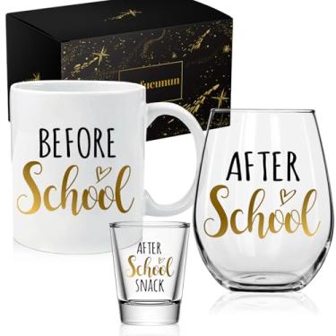 Imagem de Innfueunun Antes da escola depois da escola, presentes de agradecimento ao professor, perfeito para mulheres, professoras, aposentadoria, aniversário, Natal, presentes