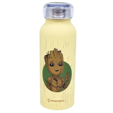 Imagem de Zonacriativa – Garrafa Bubble Groot Marvel 500ml em Aço Inoxidável | Conservação Térmica até 6h e Tampa com Vedação de Silicone