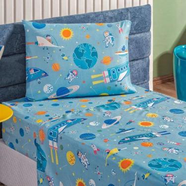 Imagem de Jogo de Cama Infantil Solteiro Bouti Kids 03 Pçs Astronauta - BIA ENXO