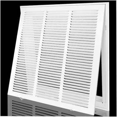 Imagem de Grade de ar de retorno, grade de cobertura de ventilação de retorno de ar para teto e parede, grade de cobertura de ventilação de aço HVAC A/C serve para abertura de duto 45 cm L x 45 cm A, comporta