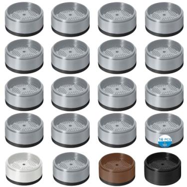 Imagem de Elevadores de cama 2.5 cm, 5.1 cm, 7.6 cm, 10.2 cm resistente, elevador de móveis ajustável para mesa, sofá, poltrona, geladeira, máquina de lavar, blocos empilháveis para elevação de cama (cinza