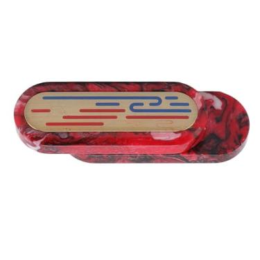 Imagem de aqxreight Brinquedo de Cartão de Pressão Vermelho Brinquedo Mecânico de Ponta de Dedo Aliviar o Estresse Presente Portátil Feito à Mão Controle Deslizante Tátil para Descompressão e de Ritmo de de