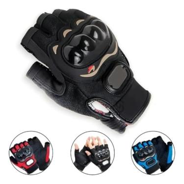 Imagem de Luvas Esportivas Táticas com Proteção, Preto, Poliéster, Antiderrapante, Ventilada, para Motociclismo, Airsoft, Paintball, Ciclismo, 2 Unidades