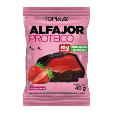 Imagem de Alfajor Topway com Proteína Moranguinho 40g - Embalagem com 10 Unidades