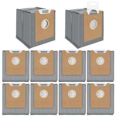 Imagem de Pacote com 10 sacos de pó G40 de substituição para Eufy G35+, G40+, G40 Hybrid+ kit de sacos de pó a vácuo de robô de estação vazia automática, bolsa de substituição descartável de grande capacidade