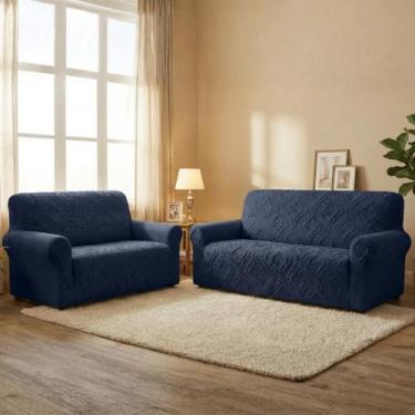 Imagem de Capa de Sofá 3 e 2 Lugares Matelada Coladinha Malha Gel Prime Premium 