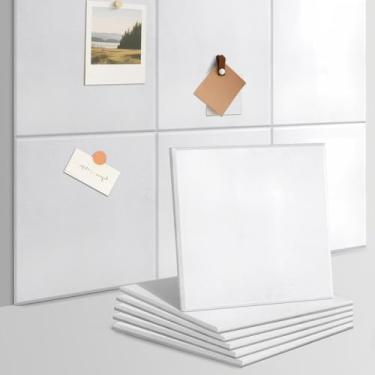 Imagem de Chejiaye Tábuas de cortiça para paredes, 30 x 30 cm | pacote com 6 | quadro de avisos autoadesivo, alternativo para quadro de cortiça, quadro de pinos para escritório, protetor de parede para dardos e