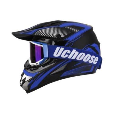 Imagem de Capacete De Motocicleta Feminino Adulto Certificado DOT Kask Cross Dow