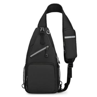 Imagem de Bolsa Transversal Sling Bag Bolsas Fanny Pack para Homens Mulheres de Ombro Mochila Trekking Dia Viagem Uso- Têxtil Oxford à Prova Borrifos Interior Cientificamente Camadas Capacidade Grande Cinto Res
