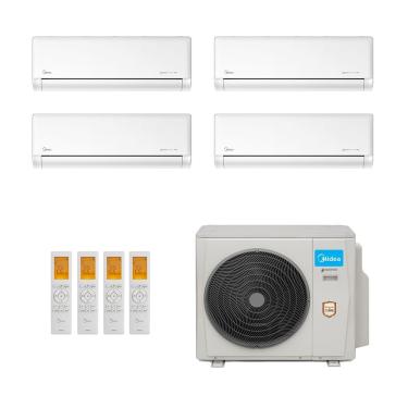 Imagem de Ar-Condicionado Multi Split Inverter Midea 42.000 (3x Evap HW 12.000 + 1x Evap HW 18.000) Quente/Frio 220V