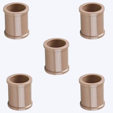 Imagem de Luva Pvc 50 Mm Marrom Conexão Encanamento Kit 05 Un