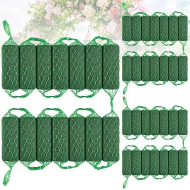 Imagem de Preboun 70 peças guirlanda de espuma floral 14 m suporte de flor de absorção planta flor esponja verde para casamento arco porta decoração de mesa arranjo casa jardim artesanato
