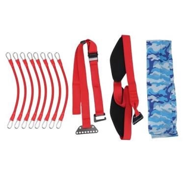 Imagem de Alomejor Puxe Bandas de Assistência, Resistência Ao Látex Com Manga Protetora Ajustável 8 Banda de até 240 Libras para Treinamento de Força de Academia Em Casa (vermelho)