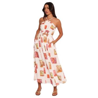 Imagem de Petal & Pup Vestido feminino Madi Maxi Branco Multi, Branco multi, M
