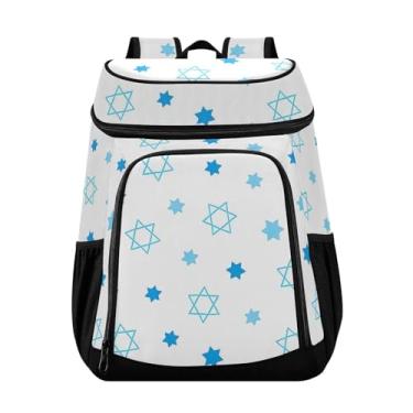 Imagem de Mochila masculina com 36 latas Blue Jewish Stars térmica macia