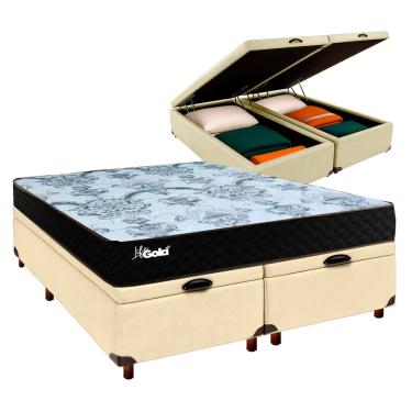 Imagem de Colchão Casal Molas Ensacadas + Bau Blindado - Life Gold Paropas