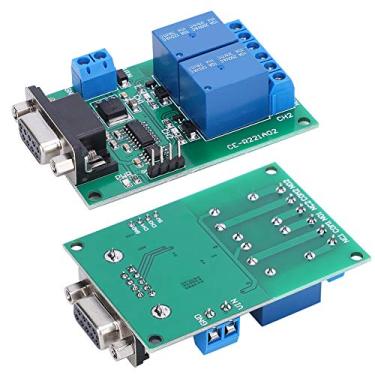 Imagem de Hyuduo Placa de Interruptor de relé RS232, Interruptor de relé de Porta Serial de 2 Canais, Interface de de Controle Remoto Protocolo DB9 UART, Interruptores de Temporizador Plug-in para DC 9V 12V