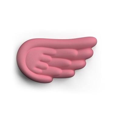 Imagem de Descanso de pulso de silicone para mouse com superfície lisa e base de poliuretano antiderrapante, descanso ergonômico de espuma de memória, almofada de apoio de pulso com asas de anjo fofas para