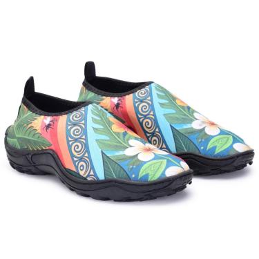 Imagem de Sapatilha Aquática Feminina AquaVibe Conforto Neoprene Antiderrapante Secagem Rápida Versatilidade-Feminino