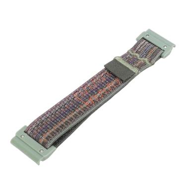 Imagem de Ymiko Faixa de Relógio de Nylon para Fenix ​​8 Pro 51mm 7X 6X 5X Smartwatch Soft Correia Esportiva Ajustável à Prova de Suor Atividades Ao Ar Livre Caminhadas Corrida Desgaste Diário (Verde Escuro Laranja)