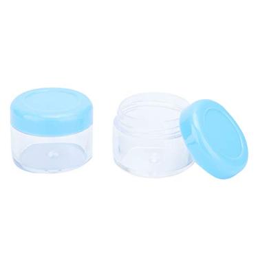 Imagem de Yinhing Frascos de Creme Vazios Recarregáveis, Frascos de Gel Hidratante de Plástico de para Armazenamento de Cuidados Com a Pele DIY 20pcs 15g Recipientes de Tampa Azul