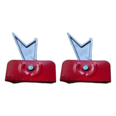 Imagem de KiBcsLic 2 peças de travas para degraus de escada telescópica, estabilizador de escada extensível, dobrável profissional, fácil instalação, peças de reparo e, S