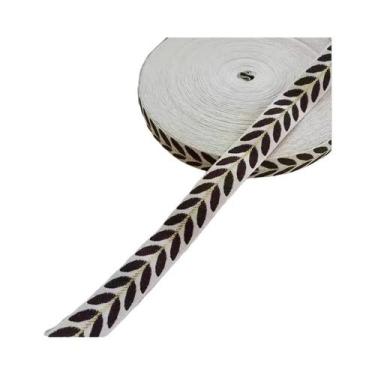 Imagem de Fita Decorativa Vintage Com Padrão Floral De Folhas, 25cm/3cm De Largu
