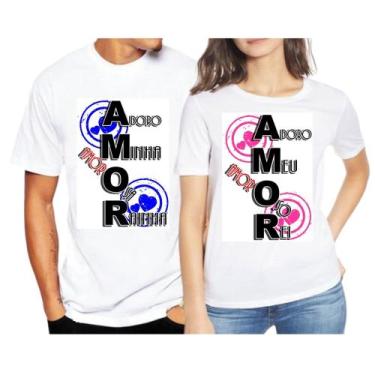 Imagem de Camiseta Kit Dia Dos Namorados Casal Unissex Love Blusa Amor Presente 