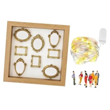 Imagem de oshhni Caixa de Silhuetas de Mini Museu DIY com Moldura para Mini Figuras, Decoração para Casa, Museu dos EUA, Caixa de Madeira para Exibição, Ideal para, Moldura Marrom