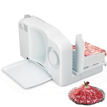 Imagem de Fatiador Frios 110V, Fatiador de Frios Eletrico, Cortador de Frio Domestico, Cortador de Carne Elétrico, Fatiadors Dobrável Comercial, Multifatiador, Fatiadors de Frio Elétrico Lamina