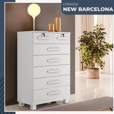 Imagem de Comoda New Barcelona 7 Gavetas com Chave Benetil Moveis