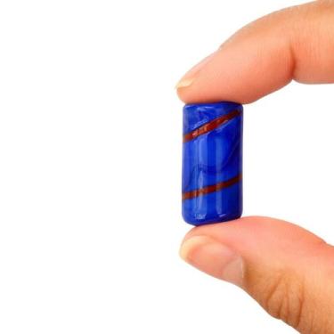 Imagem de Unidade Firma em Murano Lisa 22mm para Guias  Escolha Cor:Azul e Verme