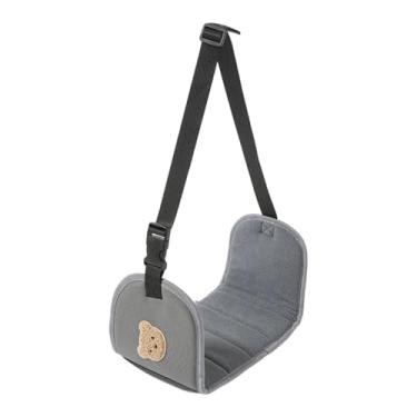 Imagem de predolo Apoio para os pés em formato de rede, com altura ajustável, acessório de viagem para descanso pernas em longas viagens de SUV, RV, caminhão, casa, Cinza