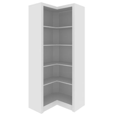 Imagem de Armário Estante de Canto Alto para Escritório Home Office ME4132 MDP Branco G69 - Gran Belo