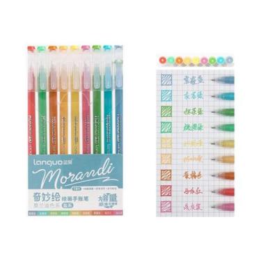 Imagem de Conjunto De Canetas Gel Morandi Color 0.5mm 9 Peças Tinta Suave Para E