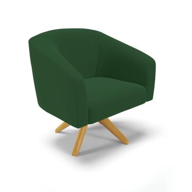 Imagem de Poltrona Decorativa Giratória MA30 Stella Veludo Verde D03 - D'Rossi