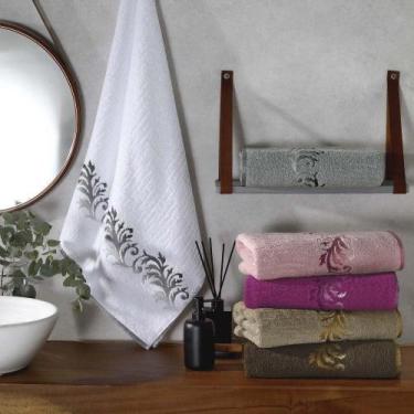 Imagem de Toalha De Rosto Eden Avulsa 01 Peça 450g/m² 80cm X 50cm 100% Algodão -