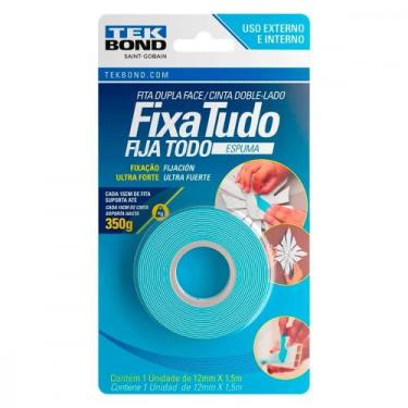 Imagem de Fita Dupla Face Tekbond Fixa Tudo Espuma 12Mm X 1,5M - 350G