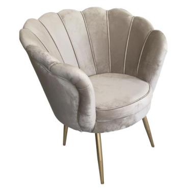 Imagem de Poltrona Pétala - Pés Cromado - Casa Designer , 15- Bege