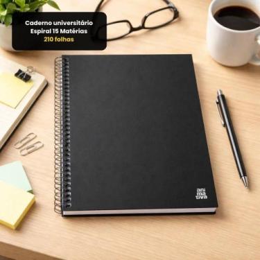 Imagem de Caderno Universitário Espiral 15 Matérias - 210 Folhas - Animativa