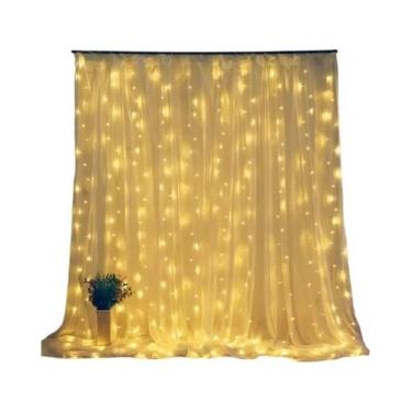 Imagem de Guirlanda De Luzes De Fada USB 6x3M Com Controle Remoto Para Decoração