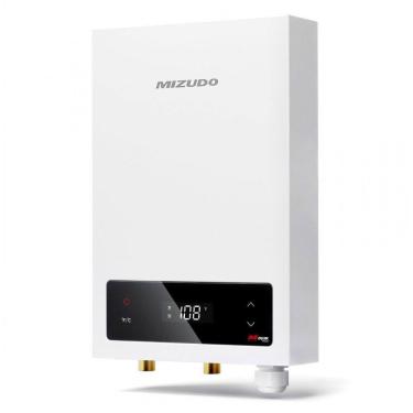 Imagem de Aquecedor de Água Elétrico Tanqueless MIZUDO 14kW 240V Branco com Display LED e Vazão até 3,4 GPM