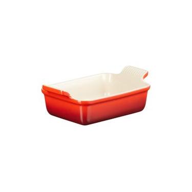 Imagem de TRAVESSA RETANGULAR LE CREUSET HERITAGE 32CM EM CERÂMICA VERMELHO 71102320600001
