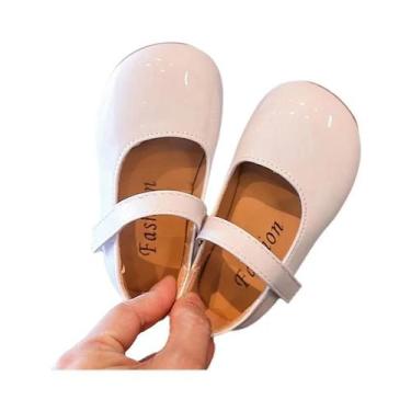 Imagem de Sapatos Mary Jane Para Meninas Em Couro PU Macio, Sola De Borracha, Pl