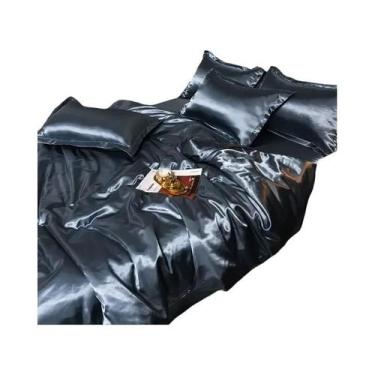 Imagem de Conjunto De Cama De Luxo Em Cetim Sedoso, Tamanho Queen E King, Capa D