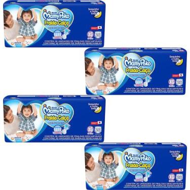 Imagem de Fralda Calça Mamypoko Super Seca Azul 4 Pacotes Tamanho XG Com 26 Unid