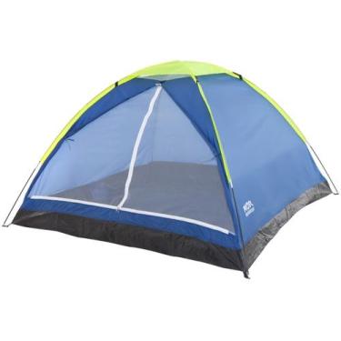Imagem de Barraca De Camping 4 Pessoas Azul Impermeável C/ Bolsa Mor